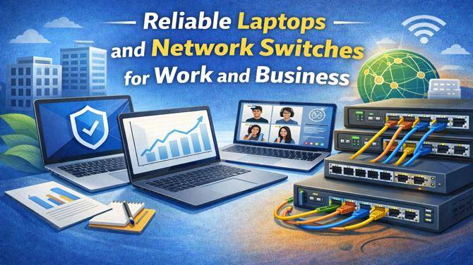 Reliable Laptops and Network Switches for Work and Business